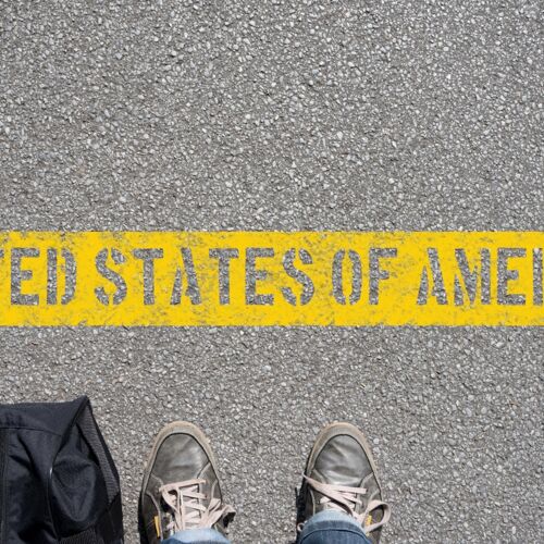 gelbes Graffiti United States of America