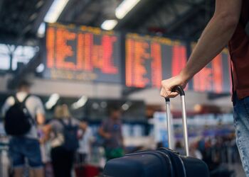 Flughafen Flug verspätet