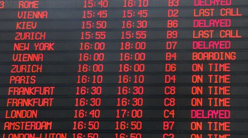 Anzeigetafel Flughafen