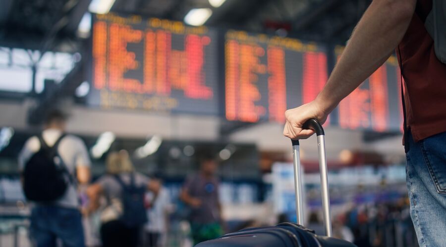 Flughafen Flug verspätet