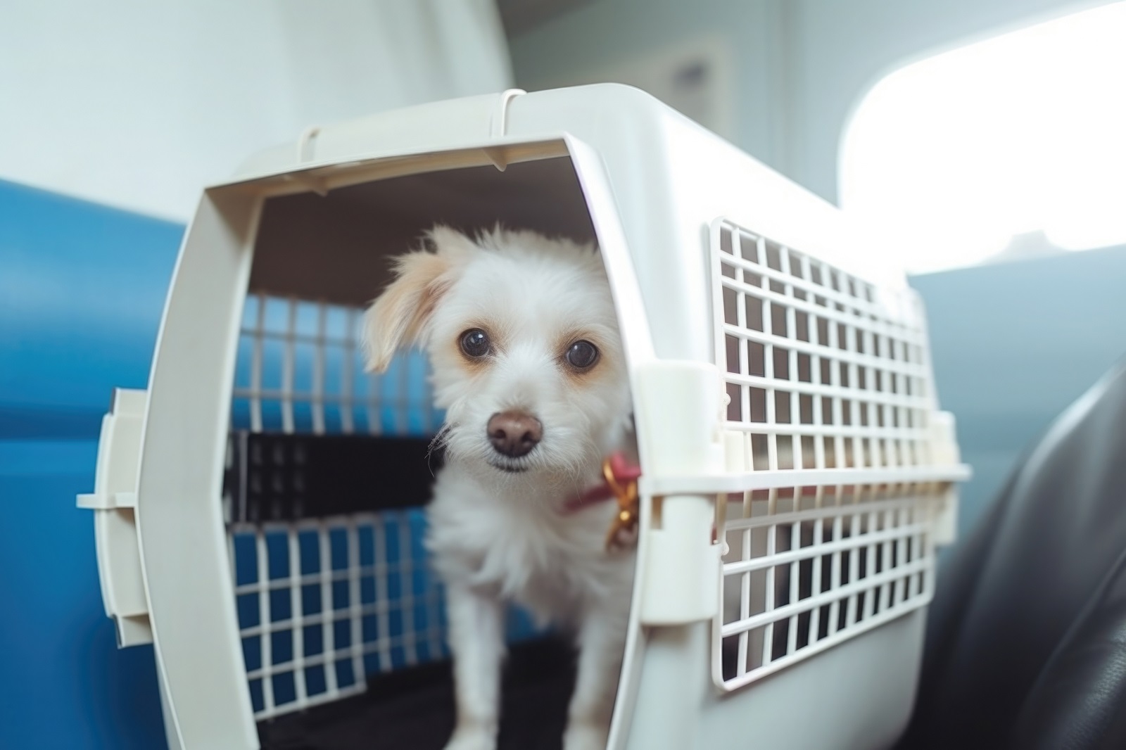Hund als Reisegepäck im Flugzeug